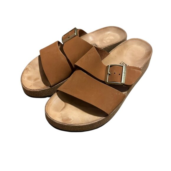 Papillio by Birkenstock Almina Nubuck Leather Sandals Pecan Size 38 7 Women's - Picture 5 of 14